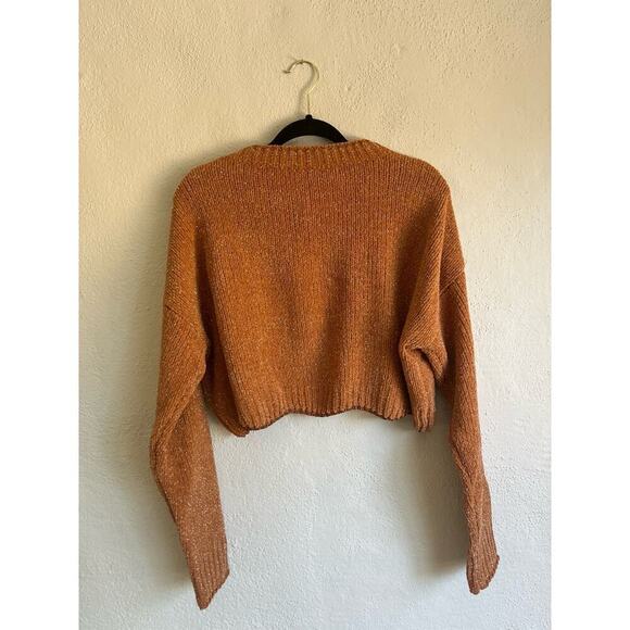 Anthropologie English Factory  Woman Cropped Knit Metallic Sweater , Siz… - Picture 9 of 10